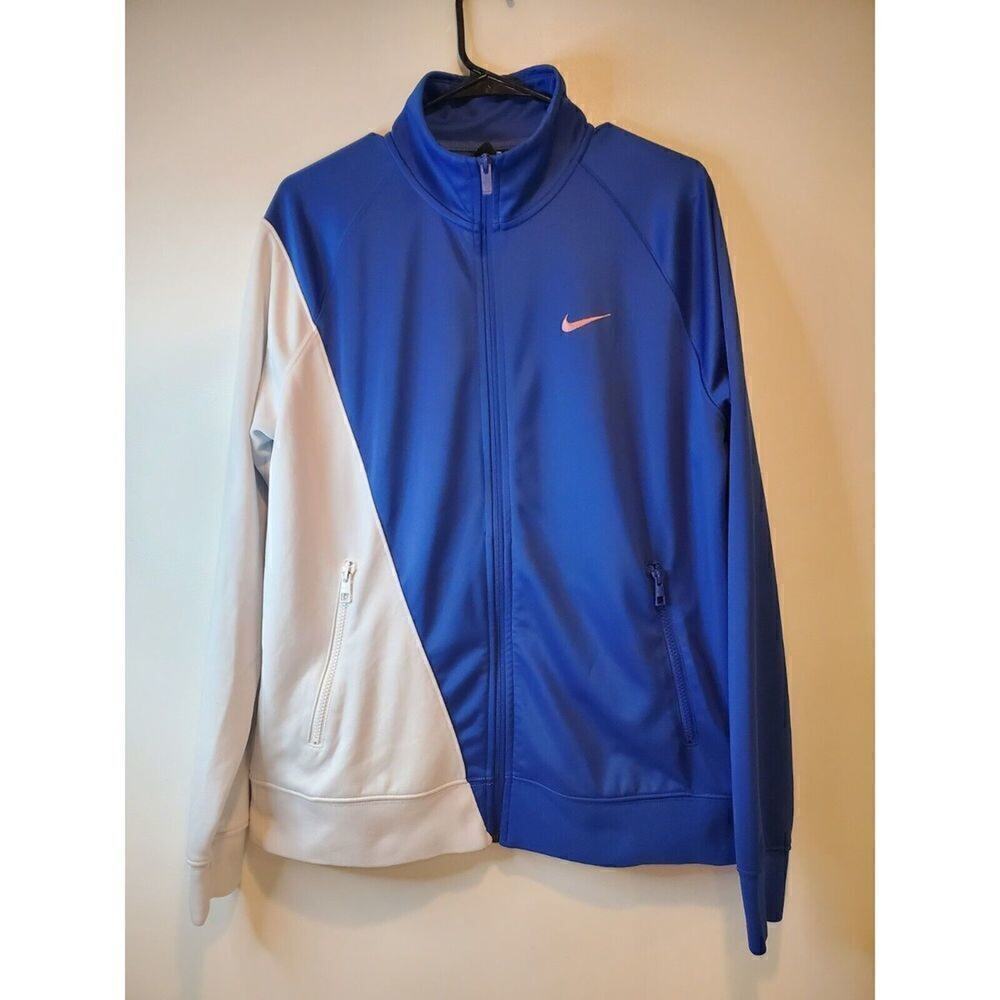 Nike Sportswear Swoosh Logo Men's Sz L Track Jacket Warmup Full Zip BV5287